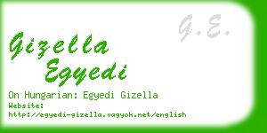 gizella egyedi business card